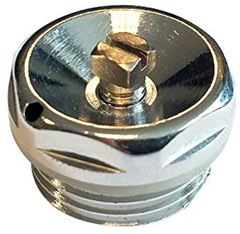 NWT 1/2 BSP - Chrome Blank Plug & Bleed Valve Set (for Towel Rails & Radiators)