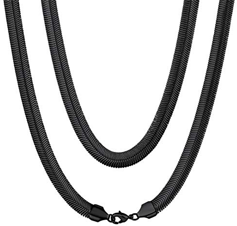 ChainsHouse 8 mm ormkedja halsband rostfritt stål fiskbenshalsband för män kvinnor, Rostfritt stål