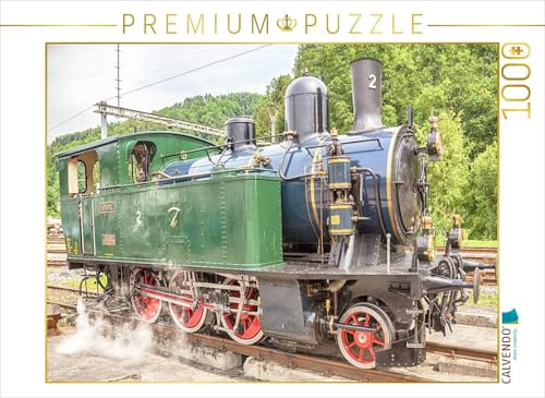 CALVENDO Puzzle Dampflok Ed 3/4 2 „Hinwil des Dampfbahn-Verein Zürcher Oberland (DVZO) in Bauma | 1000 Teile Lege-Größe 64 x 48 cm Foto-Puzzle für glückliche Stunden