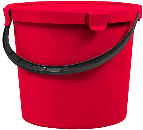 Plast Team Berry Bucket with Lid (10L, Red)