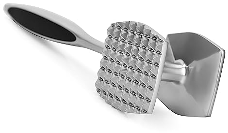 AOWOTO Meat Tenderizer Meat Hammer Mallet Tool Pounder For Tenderizing Steak Beef And Poultry. With Rubber Comfort Grip Handle.Dishwasher Easy