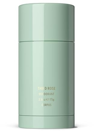 Corpus Deodorante stick naturale – Third Rose – Deodorante a base vegetale di alta qualità per donne e uomini, senza alluminio, cruelty-free e vegano, formula a base di gel, protezione a lunga durata