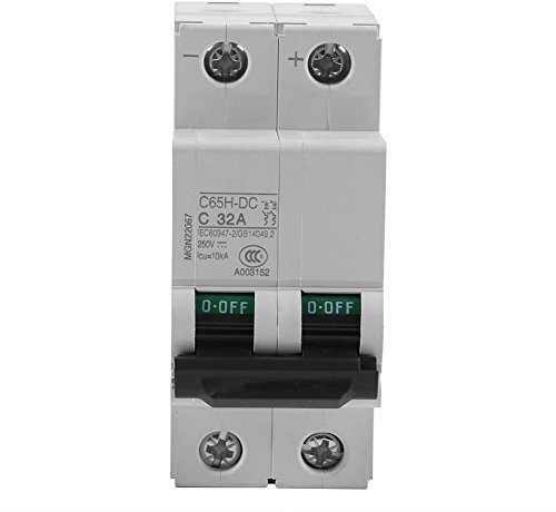 Disjoncteur DC, Disjoncteur Bipolaire, Disjoncteur Pour Panneau Solaire, Disjoncteur Miniature CC Basse Tension 2P 250V Système De Grille Disjoncteur à Montage Sur Rail Din(32A)