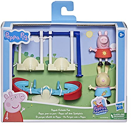 Hasbro Peppa Pig - Il Parco Giochi di Peppa Pig, Playset per età prescolare, con 2 personaggi e 2 accessori, per bambini dai 3 anni in su
