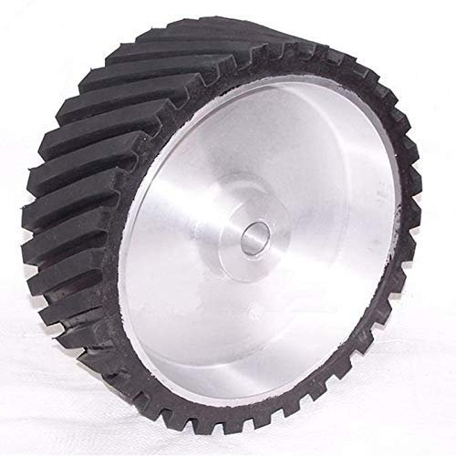 Espesor de 10 pulgadas 50 mm 250 * 50 mm Amoladora de banda dentada Rueda de goma Banda de lijado abrasiva Rueda de contacto, 1