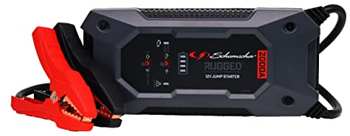 Schumacher Electric SBX463 - Starthilfe 2000A 12V Auto - Lithium-Starter mit Sicheren Klemmen - Benziner bis 8L/ Diesel 6L - USB-Anschluss, LED-Lampe - Override & Pre-Boost