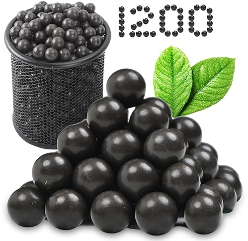Feeoc Steinschleuder Kugeln Munition 1200 Stück Slingshot Tonkugeln 【Biologisch Abbaubar】 8,5mm Schleudermunition|Zwille Munition| Slingshot Clayballs Für Schieß- und Jagdschießübungen