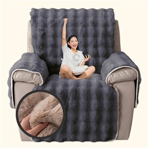 HYRAM Armlehnenschoner,Sessel überzug,Elastische Armlehnenbezüge,Couch überwurf,Plüsch Superweich Sofaüberwurf，Sesselschoner Für Fernsehsessel, Kindern Und Haustieren Hund (3Seater(8pcs),Black)