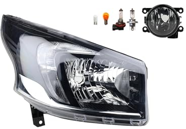 Johns, Scheinwerfer Halogen Frontscheinwerfer passend für Opel Vivaro 06/14- H4 rechts + Nebelscheinwerfer + Leuchtmittel