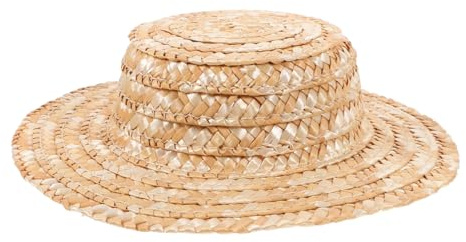 TOYANDONA Sombrero de paja, sombreros de muñeca con decoración, modelo de sombrero de paja tejido, sombrero de muñeca, accesorio de utilería para fotos, gorras tejidas, sombrero de paja pequeño,