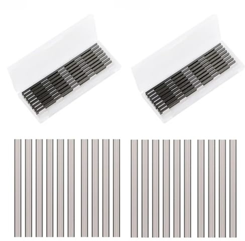 20 cuchillas cepilladoras eléctricas reversibles de 82 mm, cuchillas cepilladoras de acero inoxidable duraderas con dos bordes de corte, HSS de precisión para Makita, Bosch, Hitachi, carpintería