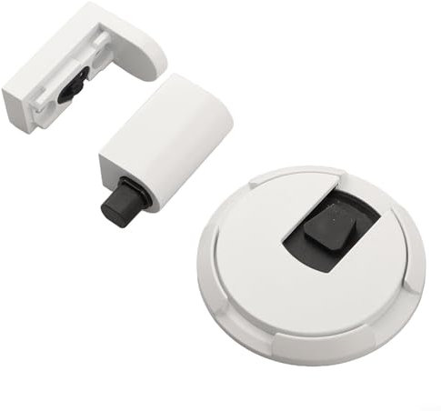 Door Stopper Windproof Anti-Collision Self-Locking Zinc Alloy Floor Mount for Bedroom Bathroom Kitchen Glass Doors Easy DIY Installation Multiple Scenarios(white)