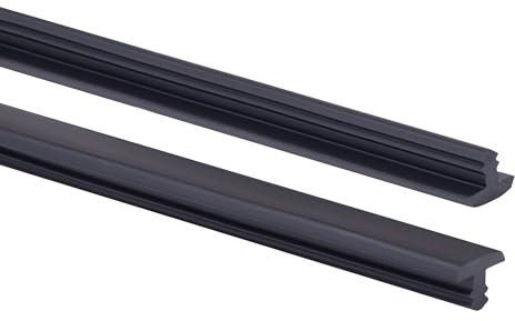 Quest Profil PVC für Treppenstufenrillen 4,5 mm Antirutsch - Schwarz, 25 m