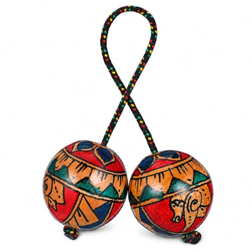Garneck Asalato Strumento in Legno - Kashaka Ritmico Africano per Adulti e Bambini - Shaker a Mano per Amanti della Musica e Principianti, Ideale per Scuotere e