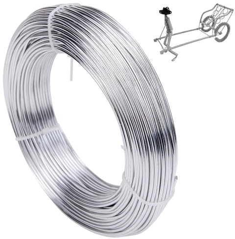 Hantverkstråd 3 mm x 10 m, silvertråd, smyckestråd silver