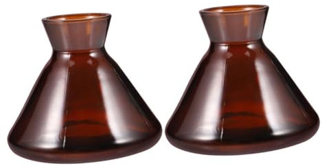 RORPOIR 2piezas Botellas De Aromaterapia De Vidrio Rellenables Frascos De Aromaterapia De Soporte para Difusor Accesorios De Fragancia para Baño Decorativo