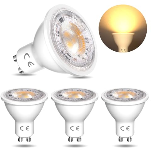 BrightArk Ampoule LED GU10 7W MR16 Ampoule Spot 12V Blanc Chaud 3000K Ampoules Économie D'énergie Équivalent Lumière Halogène 65W Lampe Spot Encastrable Angle de Lumière 38°, Non Réglable, Lot de 4