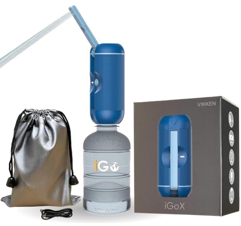 VIKKEN® iGo-X 250 ml Bidet Portable de Voyage Électrique Rechargeable USB-C, Douchette Intime Mobile, Hygiène Intime Femme & Homme, Bleu