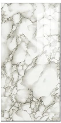 Marble Tile Stickers 60 x 30cm, 10 Pcs Self Adhesive Wall Tiles Waterproof, Stick on Tiles for Bathroom, Kitchen, Backsplash (Floral Stone White)