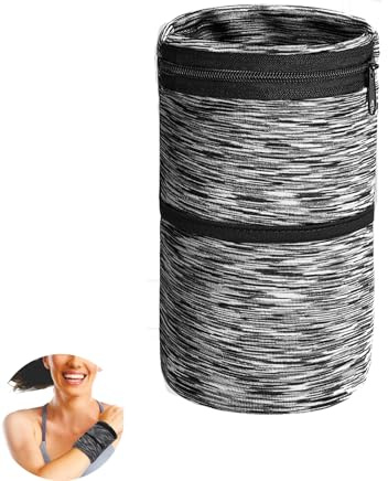 Handgelenktasche, Handgelenktasche, Schweißbänder für Herren, für Sport, Reisen, Wandern, Yoga und mehr (schwarz)