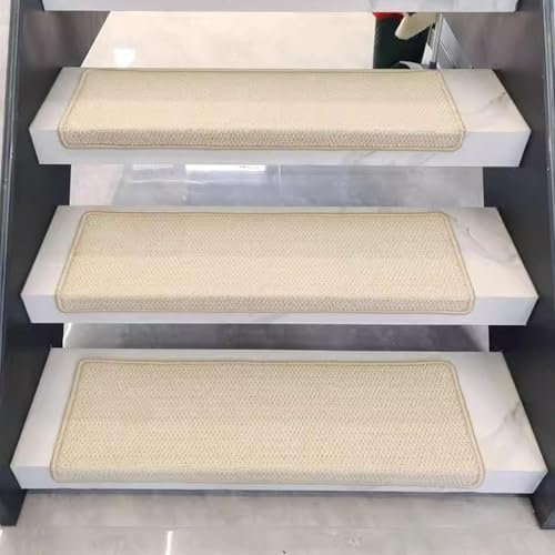Gradini per Scale autoadesivi Antiscivolo per gradini in Legno, riutilizzabili, Imitazione Tappeto in sisal, coprigradi