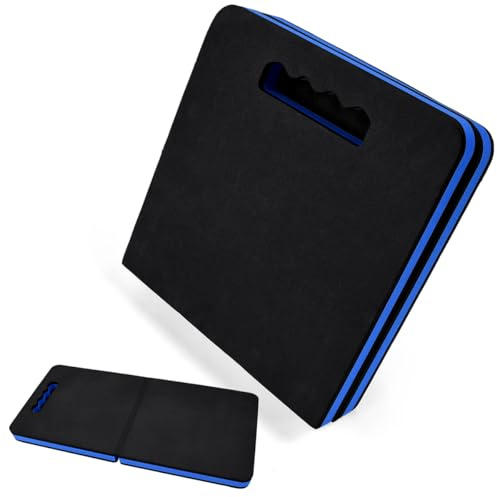 Byfoyif Coussin Genoux Travail en EVA, Repose Genoux Jardin Pliable, Protection Genou Travail 3,1 cm d'Épaisseur, Genouillère Jardinage au Sol avec Poignée, pour Bricoleurs Jardiniers Réparateurs