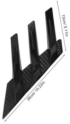 Alerón Divisor Lateral de Ventana Trasera para Coche 1 Par TPU Negro