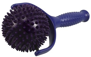SECFOU Bâton de Massage Musculaire Grand Format Picots, Rouleau de Relaxation pour Exercices, Bâton Portable Bleu et Violet, Outil pour Yoga et Récupération Musculaire, Massage Jambes