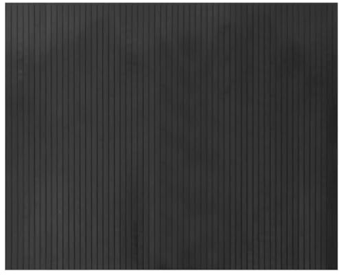 QJBSAVVA Tappeto in bambù grigio, 80 x 100 cm, rettangolare, con fondo antiscivolo, resistente per soggiorno, corridoio e cucina