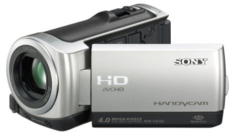 Sony HDRCX105ES High Definition Handycam Camcorder With 8GB Internal Memory - Silver (3hrs)