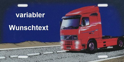 Schilderfeuerwehr Aluminium LKW-Nummernschild, Personalisiertes Trucker-Accessoire, Modern und Ausgefallen, Mehrere Farben, Witterungsbeständig, Ideal als Geschenk für LKW-Fans