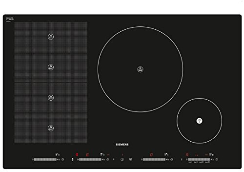 Siemens eh801sn27e Plaque Électrique/Céramique/Verre Céramique/79,2 cm/Technologie innovante à induction pouvoir cuisson propre, rapide et sécurisé/Noir