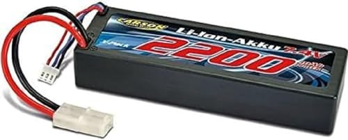 Carson 500608152 7,4V/2200mAh LiION Race HC TAM-Batterie Ersatz, Akku für ferngesteuerte Autos, RC-Akku, RC-Zubehör