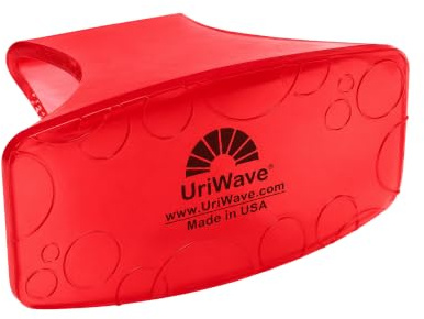 UriWave Saniclip Désodorisant WC - Parfum Mangue - Lot de 10 | Parfume les toilettes pendant 4 semaines, clip flexible facile à installer, lot de 10 pour équiper plusieurs cuvettes