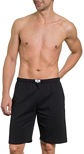 HAASIS BODYWEAR, Herren Bermuda kurz mit Seitentaschen, Single Jersey, reine Bio Baumwolle, Gummibund mit Kordel, GOTS zertifiziert, Made in Europe
