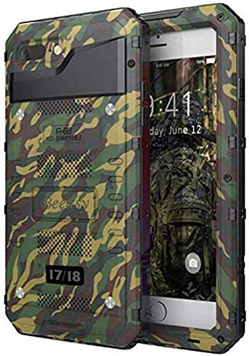 Beeasy für iPhone 8/7 Hülle, iPhone SE 2020/2022 Hülle Wasserdicht Outdoor Stoßfest Handyhülle Militärstandard Schutzhülle mit Displayschutz Robust Metall Schutz Heavy Duty Case, Camouflage