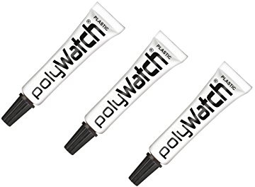 polyWatch 3 Stück Plastik Kratzer-Entferner Einzeltube (Plastic Polish/Plastik Politur) für Uhrgläser & Acrylglas