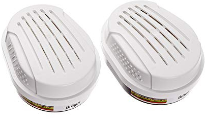 Dräger filtros X-plore A1B1E1K1 HG P3 R D | 6 filtros de protección respiratoria química Frente a vapores | Compatible con Las máscaras Dräger 3300/3500/5500