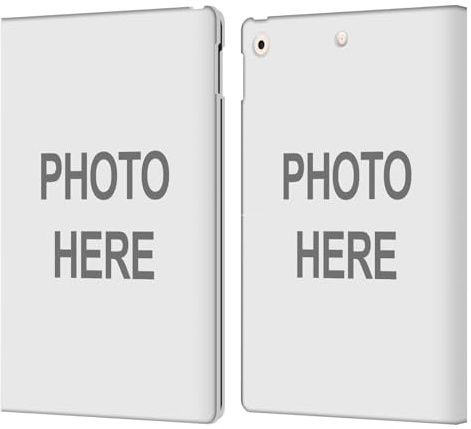 Head Case Designs Personalisierte Individuelle Personalisiert Bild Leder-Wallet-Hülle Kompatibel mit Apple iPad 10.2 2019/2020/2021