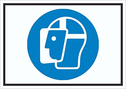 HB-Druck Gesichtsschutz benutzen Symbol Schild A0 (841x1189mm)