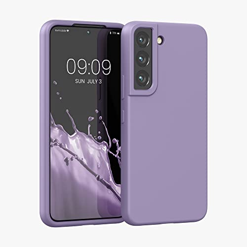 kwmobile Handyhülle für Samsung Galaxy S22 Hülle - Case Silikon - Kabelloses Laden - Schutzhülle Cover in Veilchen Lila