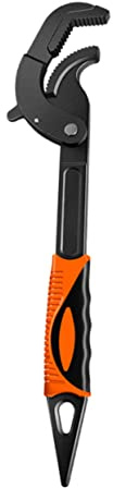 Verstellbarer Mehrzweck Schraubenschlüssel aus Kohlenstoffstahl, Schwarz | Selbstsichernd, Robust Verarbeitet, für Muttern und Wasserhähne, 14 bis 30mm, Handliches Werkzeug
