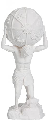 Titán Atlas Alabastro griego estatua escultura artefacto griego antiguo 7 pulgadas