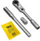 SabreCut 1 x MRSC07 7-in-1 Flex Head 6.3mm 1/4 HEX Magnetic Mini Micro Ratchet with Extension Bar & 1/4 Square Drive Socket Adapter Stainless Steel 60 Tooth Gear Hand Ratchet