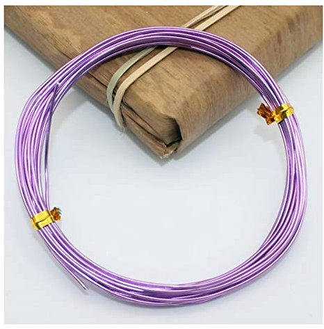 Yurosiay 10 Rollen 5m Aluminiumdraht 1mm Bunt Basteldraht Flexibler Metalldraht Aludraht Draht Basteln Häkeldraht Schmuckdraht Dekodraht Alu für DIY Handwerk Schmuckherstellung Lila