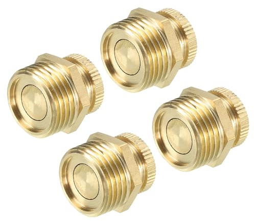 PATIKIL Luftkompressor-Tank-Ablassventil, 4er-Pack G 1/2 Messing-Luftkompressor-Ablassventil Ersatzteil