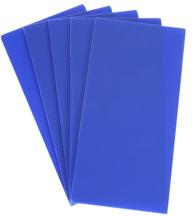 QUARKZMAN 30,48cm x 15,24cm Foglio Cartone in Plastica Ondulata Vuoti, 4mm Blu Segnali Vuoti per Giardino, Artigianato Fai da Te Fabbricazione Segno 5pz