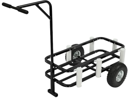 Angelwagen Angel Trolley Beach Fishing Cart Bis zu 7 Ruten Hochwertiger Stahl mit hohem Kohlenstoffgehalt Multifunktional Angelwagen für Sportveranstaltungen Camping,Strandausflüge
