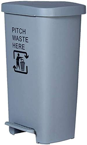 WYRMB Poubelle Garbage Tribe Hôpital Poubelle Extérieur Parc Hôtel Grande Capacité Poubelle en Plastique à Commande au Pied ， 50L