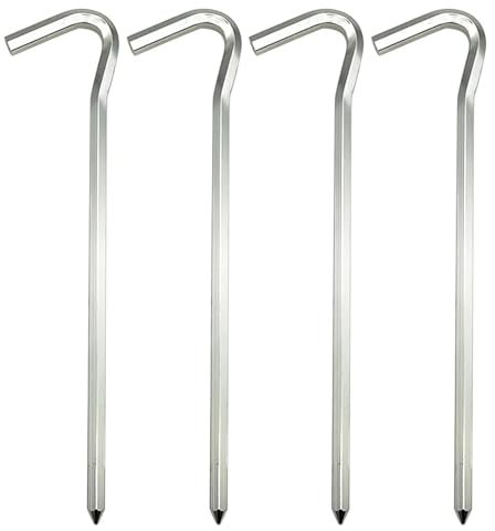 Zeltheringe Camping Hammer Edelstahl Kupfer Outdoor Zelt Hering Pfahl Mallet Mit Pfahl Puller Nagel Heber for Bergsteigen Wandern FüR Garten Camping(003-4pcs Peg)